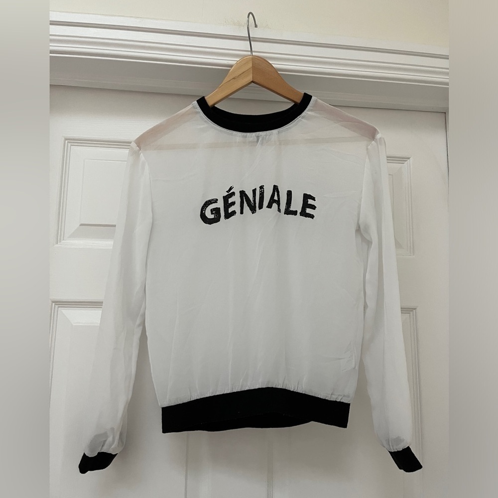 H&M Divided sheer long sleeve top